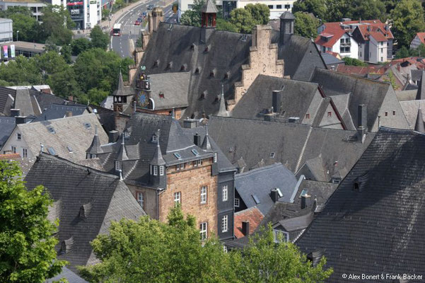 Marburg 2019, Blick vom Schloss auf die Altstadt