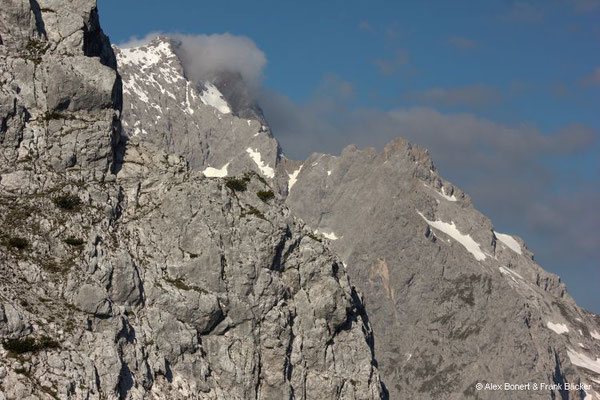 Garmisch-Partenkirchen 2023, AlpspiX, Blick Richtung Zugspitze und Kleine Riffelwandspitze