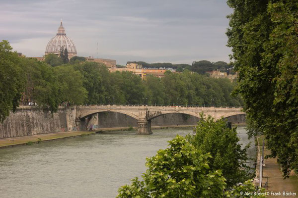 Rom 2018, Tiber mit Ponte Guiseppe Mazzini