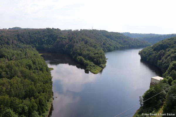 Harz 2021, Rappbodetalsperre, Blick auf die Bode