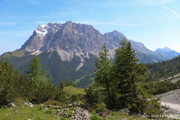 Garmisch-Partenkirchen 2023, Blick von der Seebenalm Richtung Zugspitze
