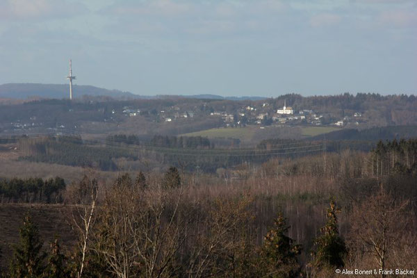 Gernsdorfer Höhentour 2021, Blick auf Obersdorf und Rödgen