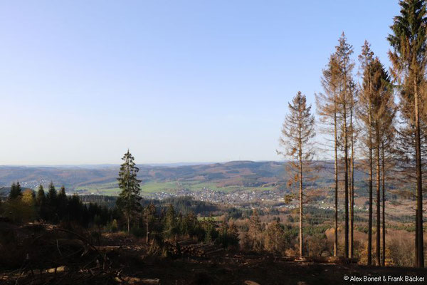 Kindelsbergpfad 2020, Blick vom Kindelsberg auf Littfeld