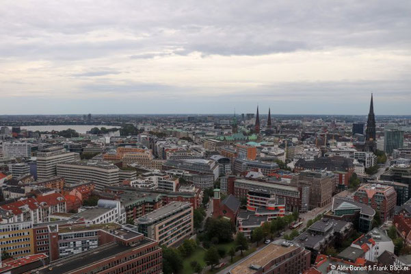 Hamburg 2021, Blick vom Michel zur Alster