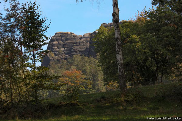 Sächsische Schweiz 2022, Blick zum Pfaffenstein