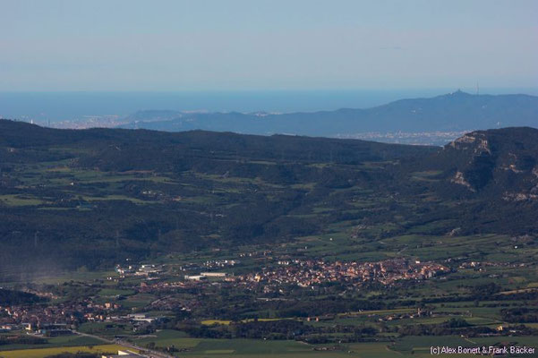Barcelona 2015, Ballonfahrt Vic, Blick auf Barcelona und Mittelmeer