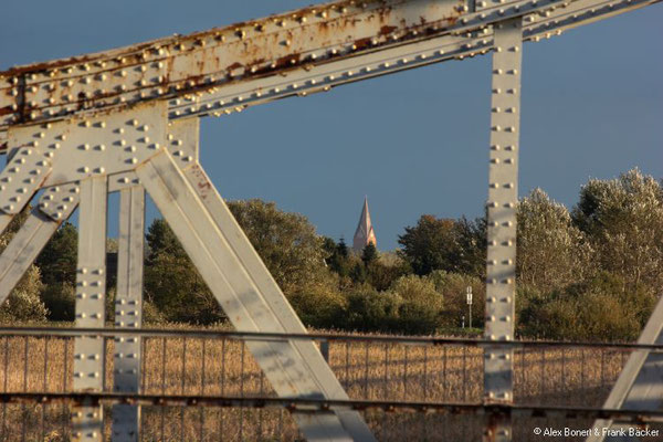 Zingst 2021, Meiningenbrücke mit Barther Kirchturm