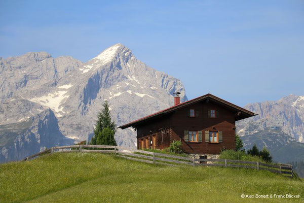 Garmisch-Partenkirchen 2023, Eckbaueralm mit Alpspitze