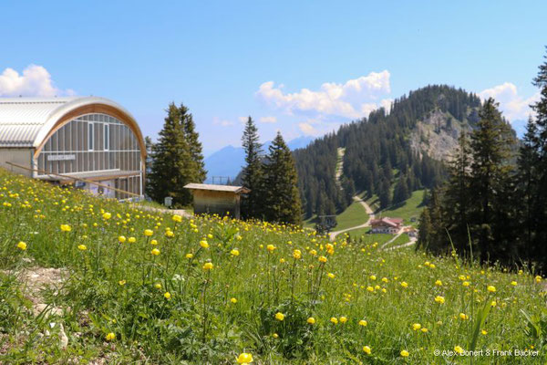 Garmisch-Partenkirchen 2023, Kreuzeckbahn-Bergstation und Kreuzjoch