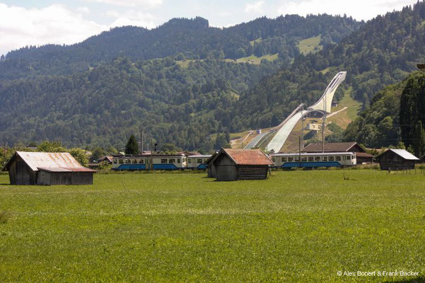 Garmisch-Partenkirchen 2023, Blick zur Skisprungschanze