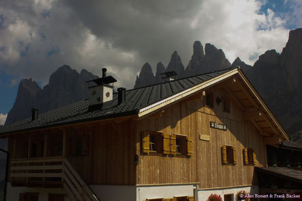 Südtirol 2016, Wanderung Grödner Höhenweg, Brogles-Hütte (2.045 m)