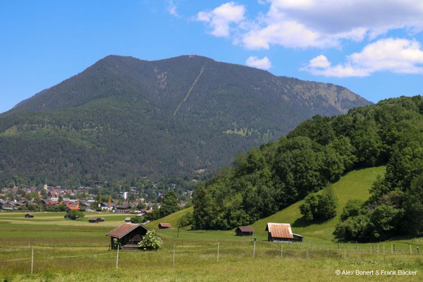 Garmisch-Partenkirchen 2023, Blick Richtung Partenkirchen und Wank