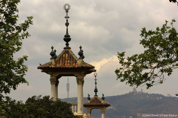 Barcelona 2015, Blick von den Terrassen auf den Tibidabo