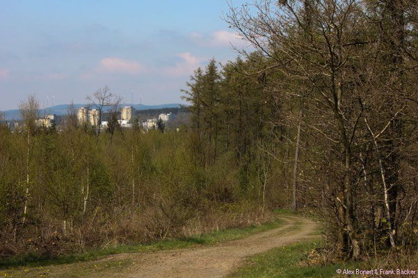 Buschhütten, Rundweg A3 2016, Blick auf die Fritz-Erler-Siedlung