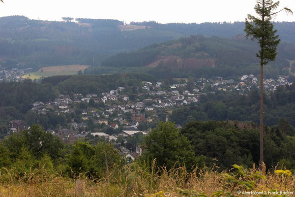 Hilchenbacher Höhenweg 2022, Blick auf Hilchenbach