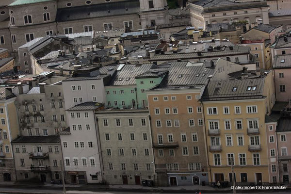 Salzburg 2023, Blick von der Bastei zum Rudolfskai