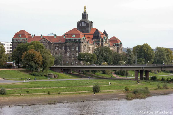 Dresden 2022, Blick von der Brühlschen Terrasse auf die Sächsische Staatskanzlei