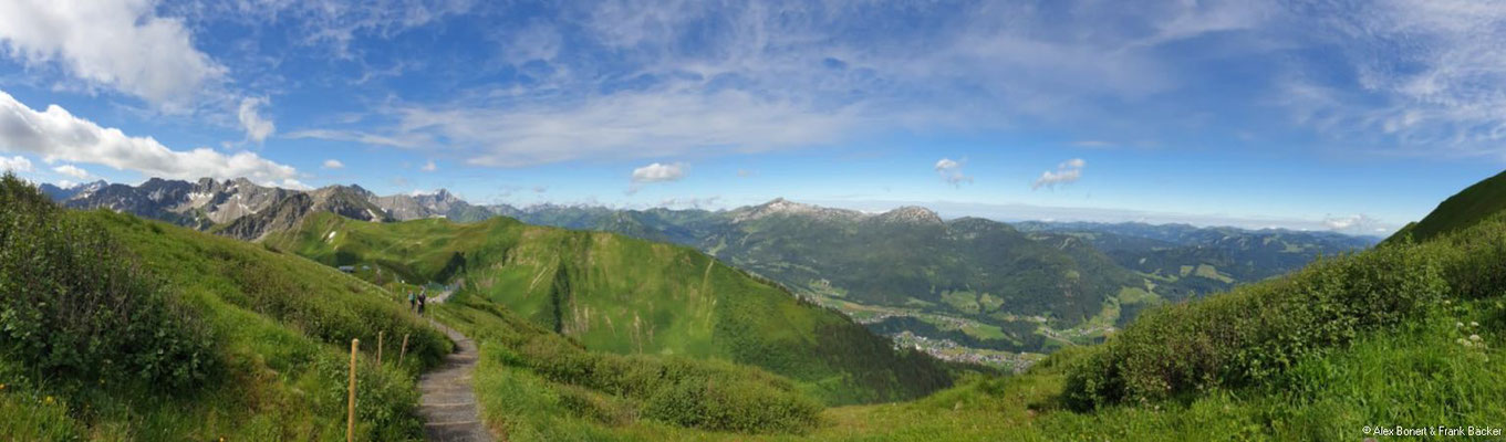 Oberstdorf 2020, Blick vom Fellhorn Richtung Kanzelwand und Kleinwalsertal