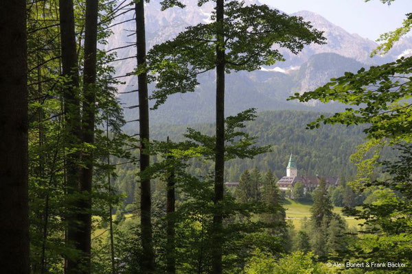 Garmisch-Partenkirchen 2023, Blick auf Schloss Elmau