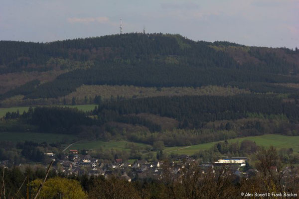 Blick auf Littfeld mit Kindelsberg von oberhalb der Porr-Hütte, Kreuztal