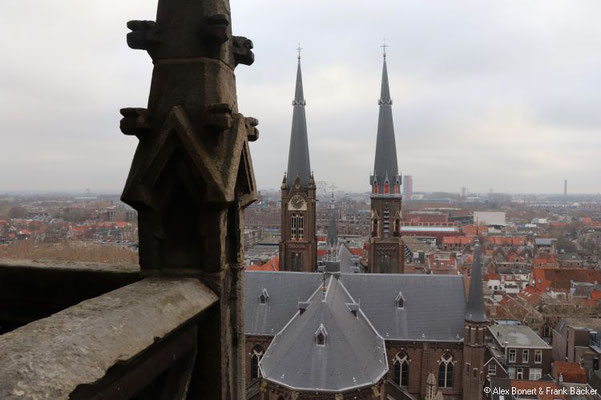 Südholland 2018, Delft, Blick von der Nieuwe Kerk auf die Maria van Jesse Kerk