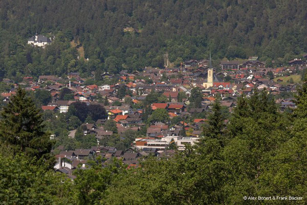 Garmisch-Partenkirchen 2023, Höhenweg, Blick auf Garmisch
