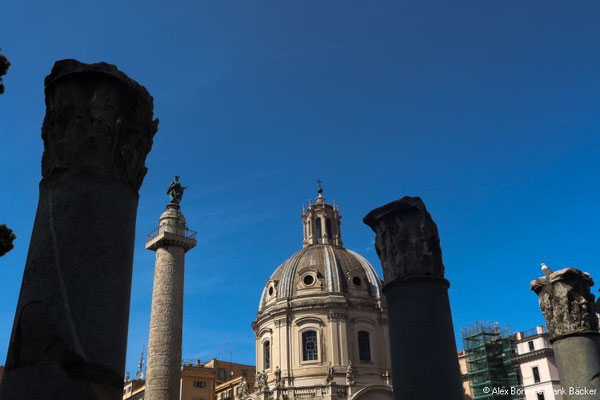 Rom 2018, Piazza Venezia, Santa Maria di Loreto mit Trajanssäule
