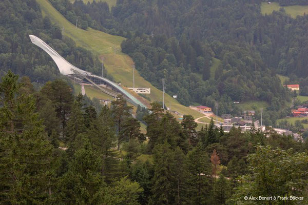 Garmisch-Partenkirchen 2023, Blick Richtung Olympia-Skisprungschanze