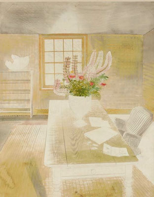 Eric Ravilious: Garden flowers on the cottage table