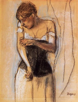 Edgar Degas: woman touching her arm