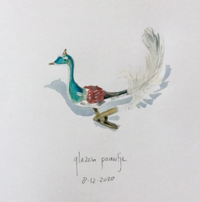 Annette Fienieg: Antique glass peacock