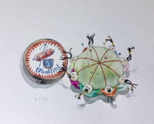 Annette Fienieg: Speldenkussen en naadlint, 11-6-2021