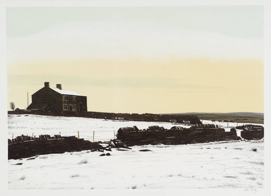 Peter Brook: December, sheep coming in