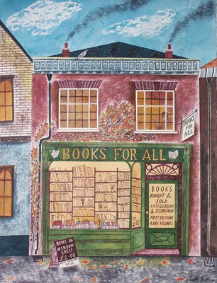 Emily Sutton: Books for all; watercolour