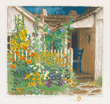 Gustave Baumann: Hoosier garden, houtsnede