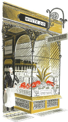 Eric Ravilious: The oysterbar, Highstreet