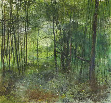 Kurt Jackson: Chestnuts fall into the ferns below