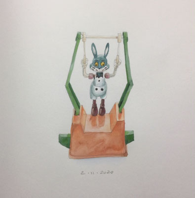 Annette Fienieg: Acrobatisch konijn, 2-11-2020