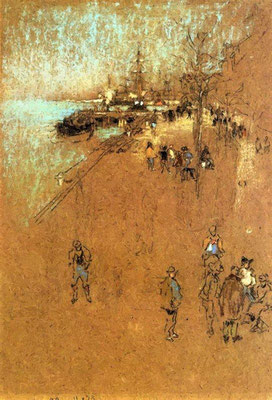 James Abbott McNeill Whistler: The Zattere; harmony in blue and brown