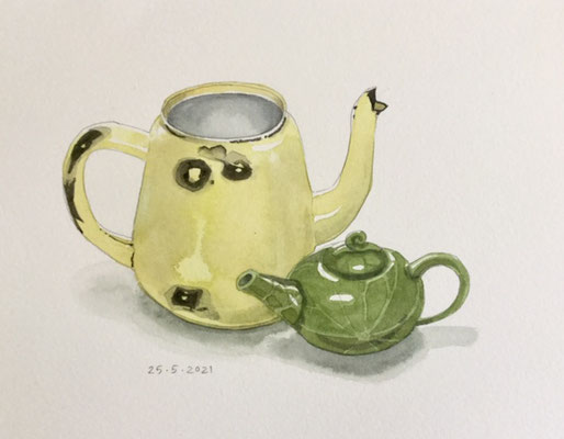 Annette Fienieg: Two teapots, 25-5-2021