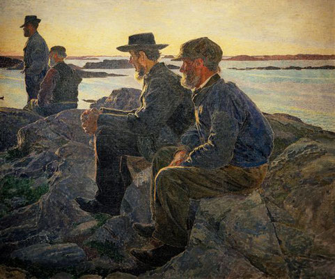 Carl Wilhelmson: On a rock at Fiskebackskil