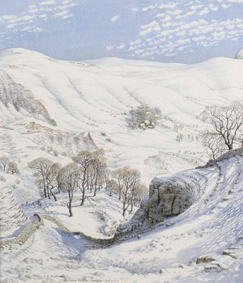 Stanley Roy Badmin: Snowy morning, Mam Tor, Derbyshire