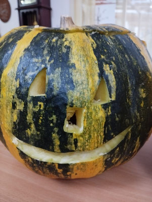 Ja.. und sie können auch lächeln, die Pumpkins! :-)