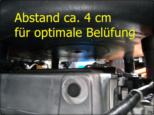 Abstand vom "frunkansbach" zum AC Onboardlader