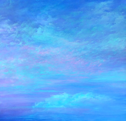 Candy Skies II,  2019, Acryl auf Leinwand, 90x90 cm, verkauft, in Privatbesitz 