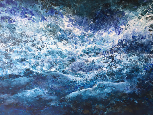Aquatic, 2020, Acryl auf Leinwand, 100x140 cm