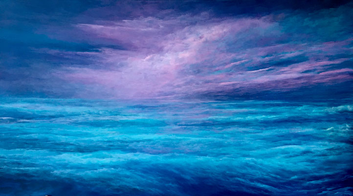 Brightning Up, 2019, Acryl auf Leinwand, 100x180 cm, verkauft, in Privatbesitz Mallorca