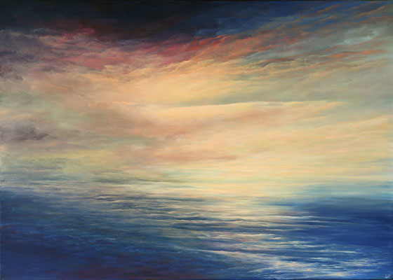 Coloured Skies, 2019, Acryl auf Leinwand, 100x140 cm, verkauft, in Privatbesitz USA