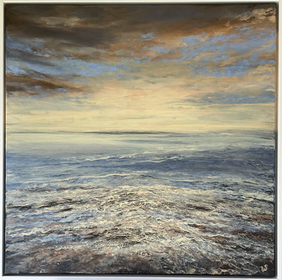 Sea of Light, 2025, Acryl auf Leinwand, 80x80 cm