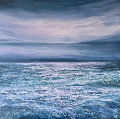 Between the Days, 2025, Acryl auf Leinwand, 80x80 cm